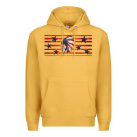 Mustard patriotic native american headdress 16oz libbey cup Premium Hoodie - HRA Design Shop
