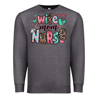 Charcoal Heather wife mom nurse Premium Sweatshirt - RanaPortraitStore