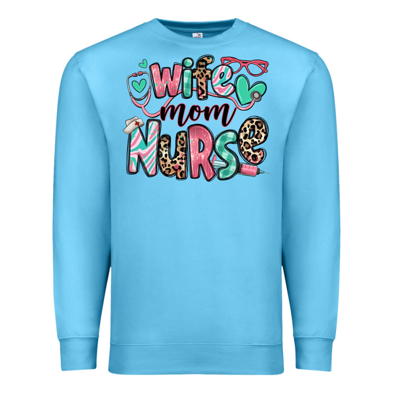 Wife Mom Nurse Premium Sweatshirt by RanaPortraitStore | Teevron