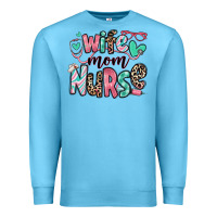 Ocean Blue wife mom nurse Premium Sweatshirt - RanaPortraitStore