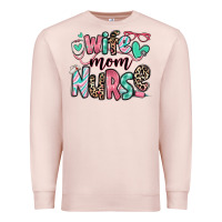 Pale Pink wife mom nurse Premium Sweatshirt - RanaPortraitStore