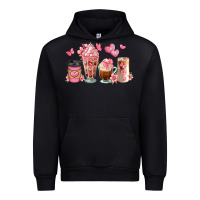 Black floral coffee cups Urban Hoodie - JahusDesignShop
