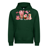 Forest Green floral coffee cups Urban Hoodie - JahusDesignShop