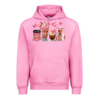 Fuchsia Pink floral coffee cups Urban Hoodie - JahusDesignShop