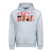 Heather Grey floral coffee cups Urban Hoodie - JahusDesignShop