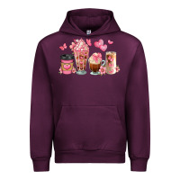 Mauve Wine floral coffee cups Urban Hoodie - JahusDesignShop