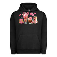 Pigment Black floral coffee cups Urban Hoodie - JahusDesignShop