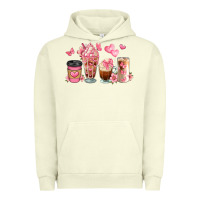 Pigment Pistachio floral coffee cups Urban Hoodie - JahusDesignShop