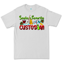 Dove Grey Santa's Favorite Custodian Premium Tee - LillyAllenDesigns