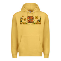 Antique Gold sunflowers and butterflies mama 16oz libbey cup Premium Hoodie - HRA Design Shop