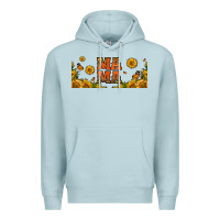 Blue Mist sunflowers and butterflies mama 16oz libbey cup Premium Hoodie - HRA Design Shop