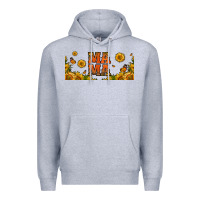 Heather Grey sunflowers and butterflies mama 16oz libbey cup Premium Hoodie - HRA Design Shop