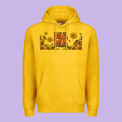 Sunflowers And Butterflies Mama 16oz Libbey Cup Premium Hoodie Designed By Hra Design Shop