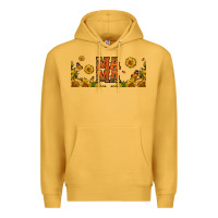 Mustard sunflowers and butterflies mama 16oz libbey cup Premium Hoodie - HRA Design Shop