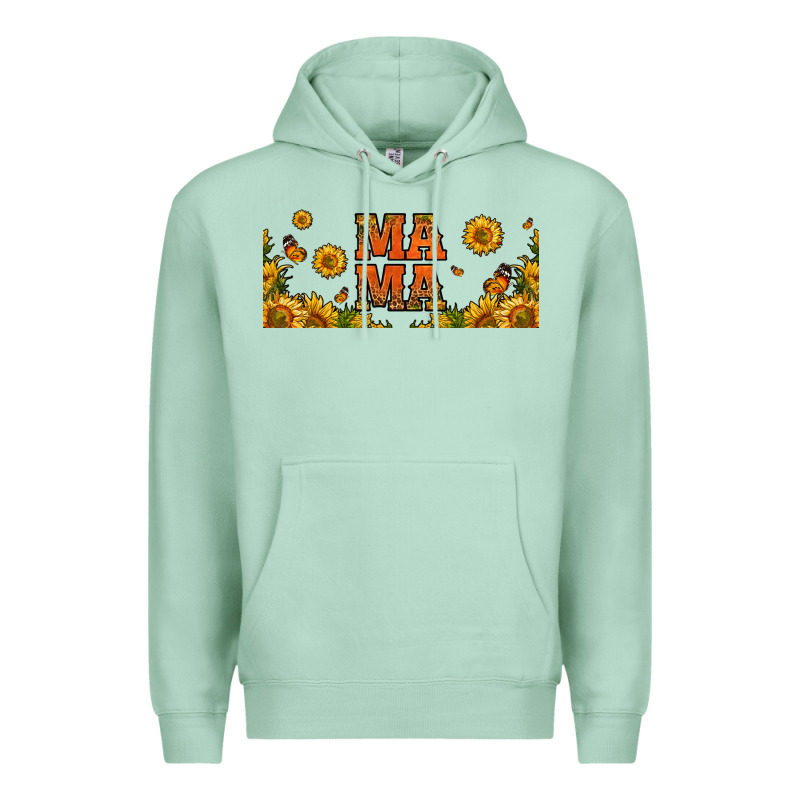 Sunflowers And Butterflies Mama 16oz Libbey Cup Premium Hoodie by HRA Design Shop | Teevron