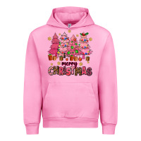 Fuchsia Pink pink christmas trees Urban Hoodie - AdoDesignShop