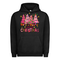 Pigment Black pink christmas trees Urban Hoodie - AdoDesignShop
