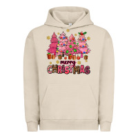 Pigment French Oak pink christmas trees Urban Hoodie - AdoDesignShop