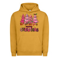 Pigment Peanut Butter pink christmas trees Urban Hoodie - AdoDesignShop