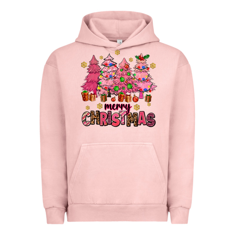 Pink Christmas Trees Urban Hoodie by AdoDesignShop | Teevron