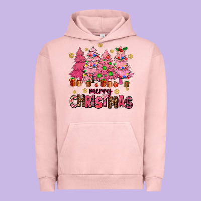 Pink Christmas Trees Urban Hoodie Designed By Adodesignshop