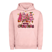 Pigment Salmon pink christmas trees Urban Hoodie - AdoDesignShop