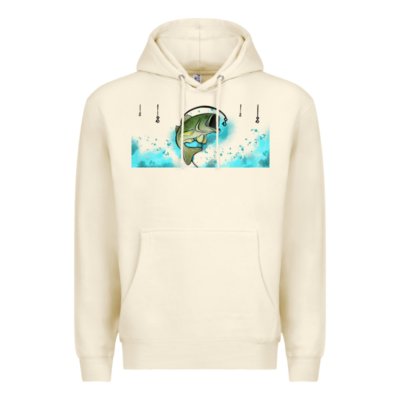 Jumping Bass Fishing 16oz Libbey Cup Premium Hoodie by HRA Design Shop | Teevron
