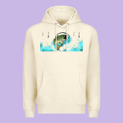 Jumping Bass Fishing 16oz Libbey Cup Premium Hoodie Designed By Hra Design Shop