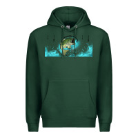 Sports Green jumping bass fishing 16oz libbey cup Premium Hoodie - HRA Design Shop