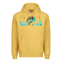 Antique Gold jumping bass fishing 16oz libbey cup Premium Hoodie - HRA Design Shop
