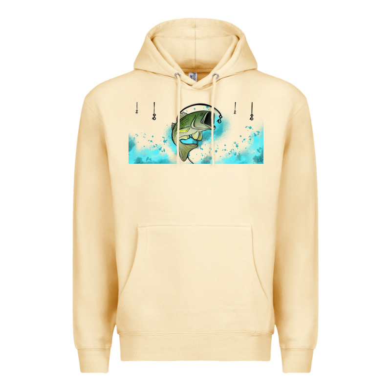 Jumping Bass Fishing 16oz Libbey Cup Premium Hoodie by HRA Design Shop | Teevron