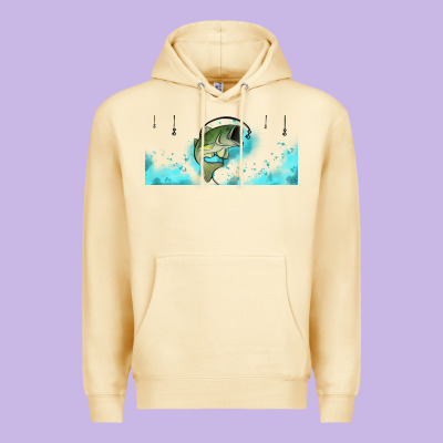 Jumping Bass Fishing 16oz Libbey Cup Premium Hoodie Designed By Hra Design Shop