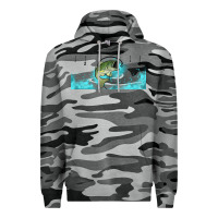 Slate Camo jumping bass fishing 16oz libbey cup Premium Hoodie - HRA Design Shop