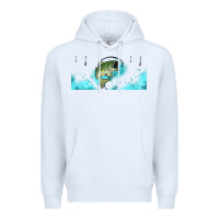 White jumping bass fishing 16oz libbey cup Premium Hoodie - HRA Design Shop