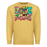 Antique Gold love my patients nurse Premium Sweatshirt - RanaPortraitStore