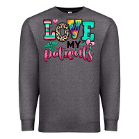 Charcoal Heather love my patients nurse Premium Sweatshirt - RanaPortraitStore