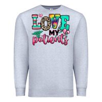 Heather Grey love my patients nurse Premium Sweatshirt - RanaPortraitStore