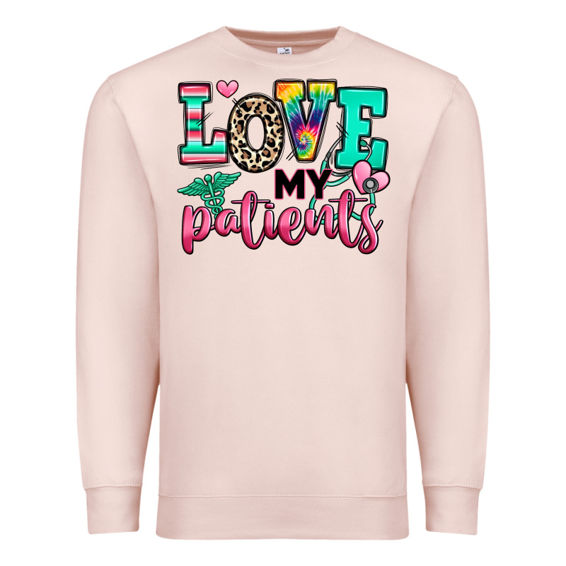 Love My Patients Nurse Premium Sweatshirt by RanaPortraitStore | Teevron
