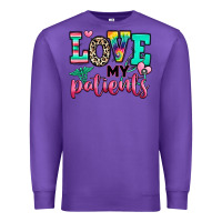 Purple love my patients nurse Premium Sweatshirt - RanaPortraitStore
