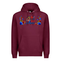 Burgundy floral 4th of july crew 16oz libbey cup Premium Hoodie - HRA Design Shop