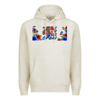Oatmeal Heather floral 4th of july crew 16oz libbey cup Premium Hoodie - HRA Design Shop