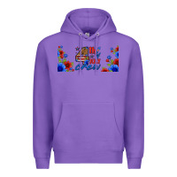 Purple floral 4th of july crew 16oz libbey cup Premium Hoodie - HRA Design Shop