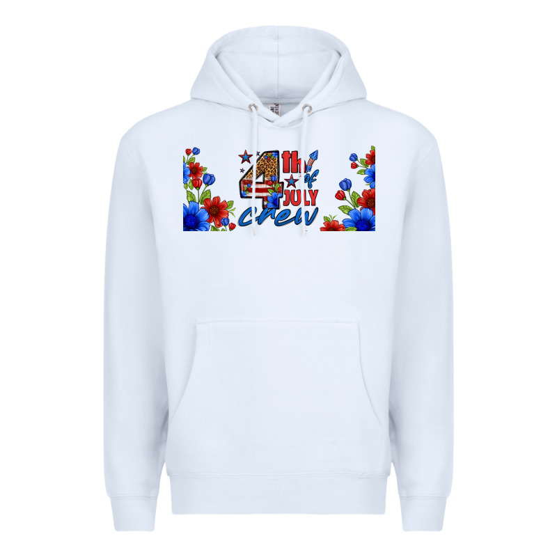 Floral 4th Of July Crew 16oz Libbey Cup Premium Hoodie by HRA Design Shop | Teevron