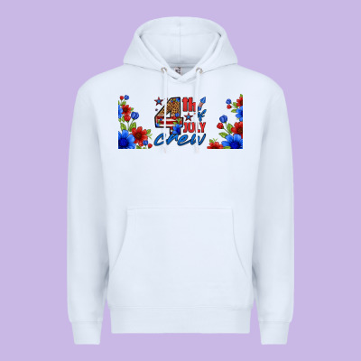 Floral 4th Of July Crew 16oz Libbey Cup Premium Hoodie Designed By Hra Design Shop