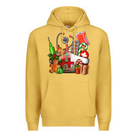 Antique Gold nurse  and christmas Premium Hoodie - AdoDesignShop