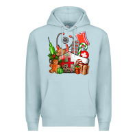 Blue Mist nurse  and christmas Premium Hoodie - AdoDesignShop