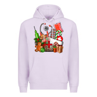 Lilac nurse  and christmas Premium Hoodie - AdoDesignShop