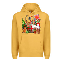 Mustard nurse  and christmas Premium Hoodie - AdoDesignShop