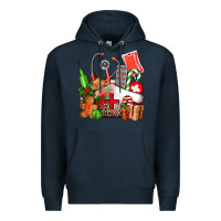 Navy nurse  and christmas Premium Hoodie - AdoDesignShop