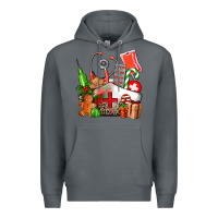 Rock nurse  and christmas Premium Hoodie - AdoDesignShop